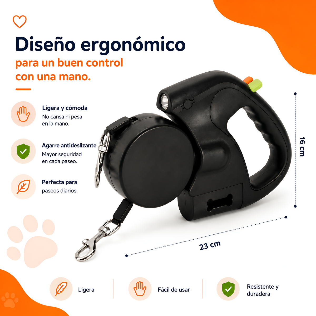 Correa Doble 360°Antieredos con Luz LED