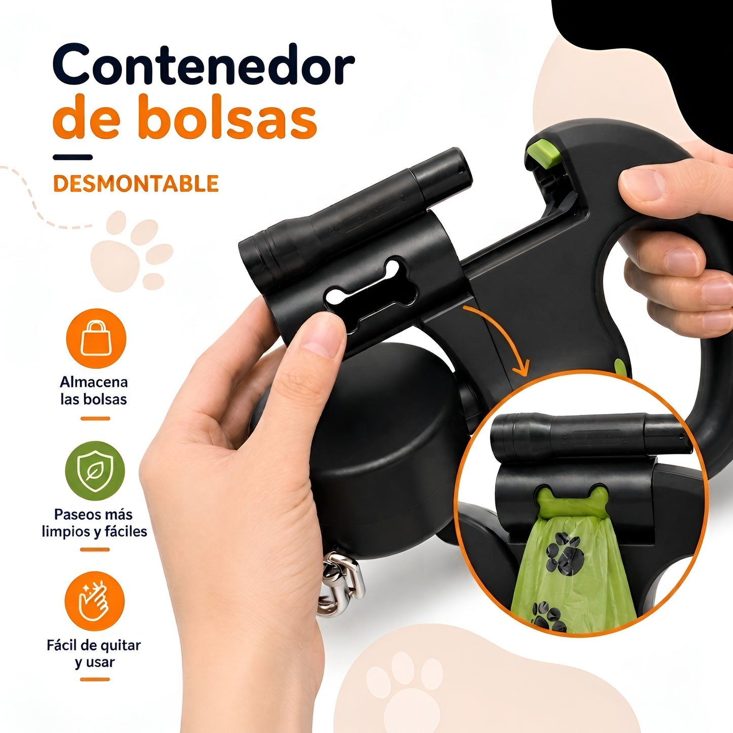 Correa Doble 360°Antieredos con Luz LED