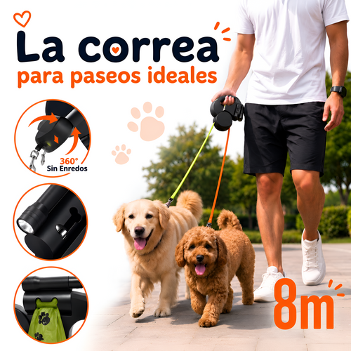 Correa Doble 360°Antieredos con Luz LED